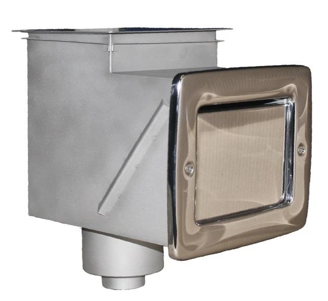 Скиммер нерж. удлиненный 25м2, под пленку, AISI 304, арт. Р3-11