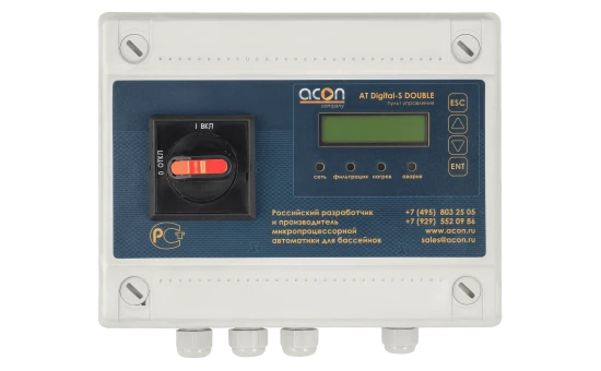 Пульт управления фильтрацией и обогревом Акон AT digital-S DOUBLE