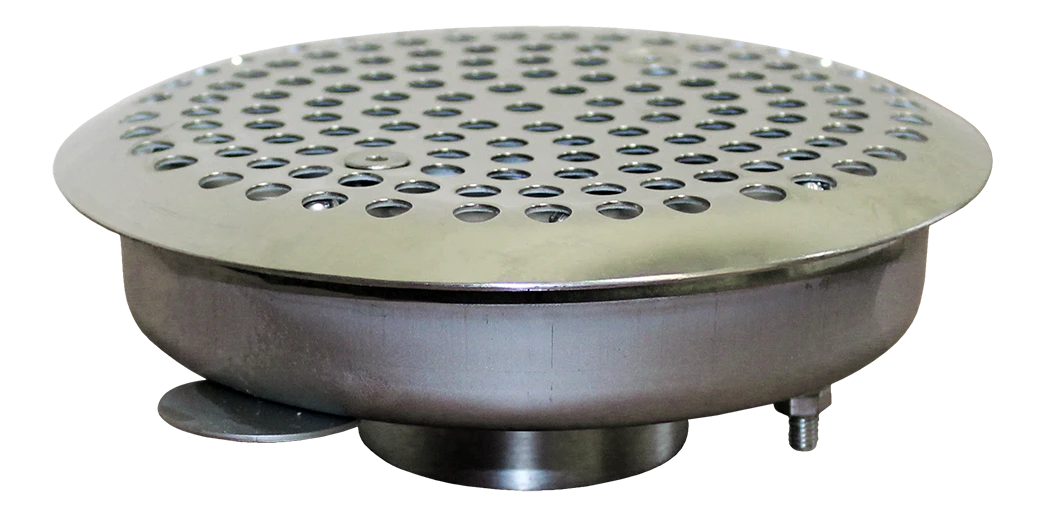 Водозабор с сетчатой крышкой Ø160 2 (внутр.), 20м3час, универсальный,нерж.