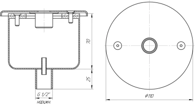 Сенсорная кнопка из нержавеющей стали с блоком управления схема